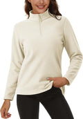 MAGCOMSEN Women's Quarter Zip Polar Fleece Pullover - Warm