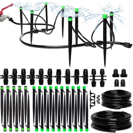 Complete Drip Irrigation System Kit for Garden and Raised Beds