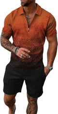 men's short sets outfits for Men - breathable 2 piece summer tracksuit