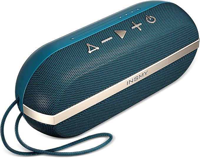INSMY Portable Bluetooth Speakers with IPX7 Waterproof Design