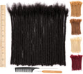 DAIXI 10in 0.8cm Dreadlock Extensions - Handmade Real Human Hair
