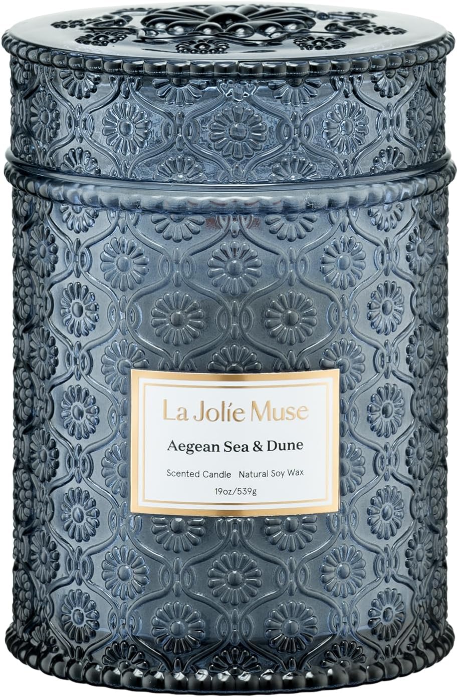 Aegean Sea & Dune Candle with Cherry Wood Wick for Relaxation