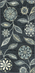 Maples Rugs Reggie Floral Runner Rug - Washable Non Slip Design