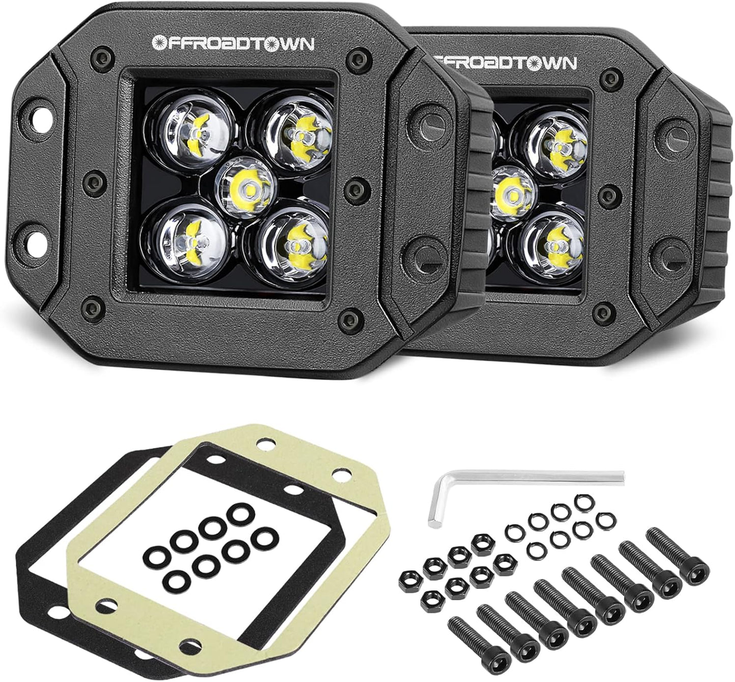 OFFROADTOWN 2PCS 100W 5 Inch CREE LED Pods for Ultimate Visibility