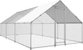 Large Metal Chicken Coop with Waterproof Cover - Sturdy Walk-in Pen