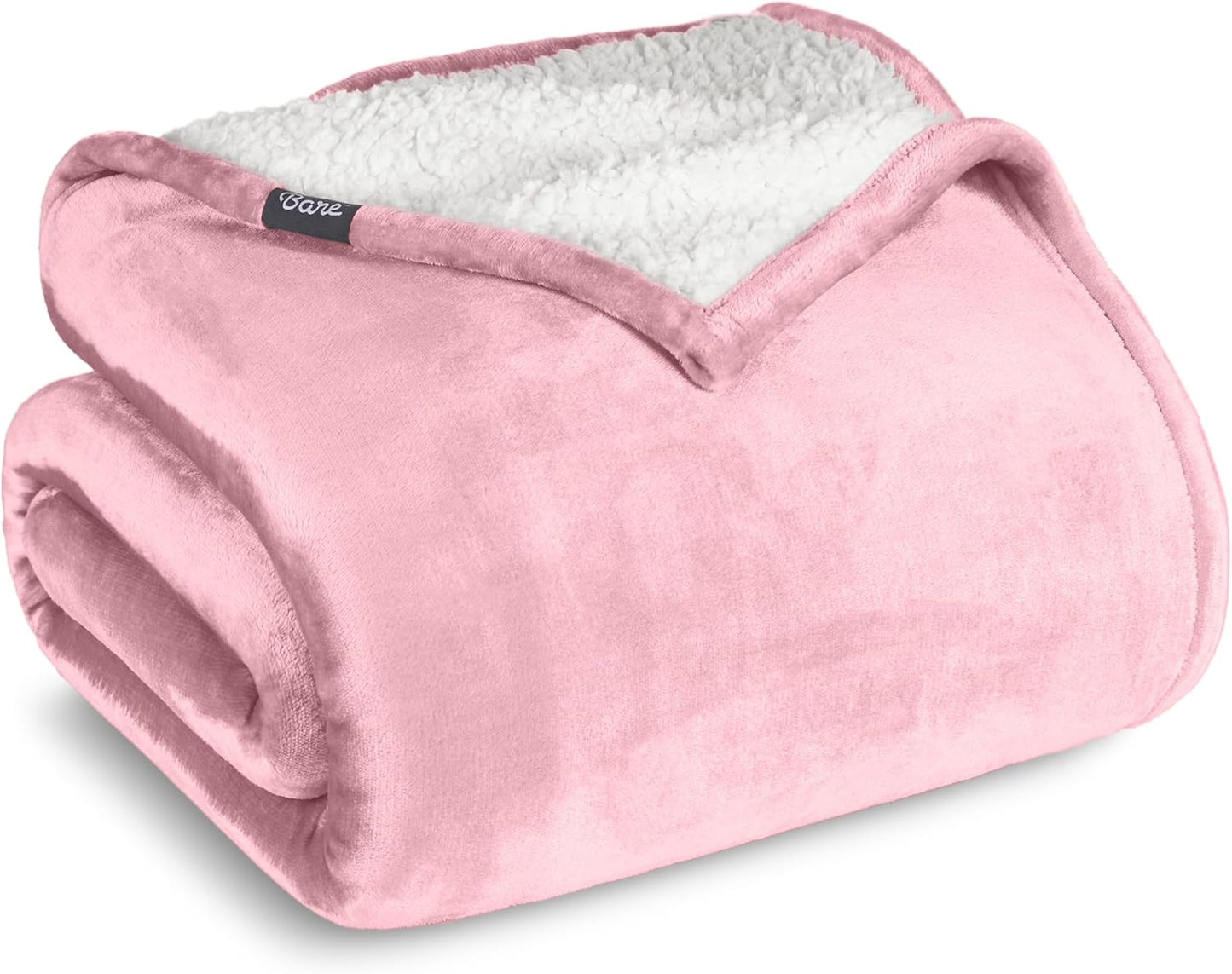 Bare Home Sherpa Fleece Blanket - Cozy Comfort for Twin Beds