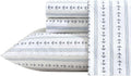 King Cotton Percale Sheets Set - Anchor Lines Blue, Deep Pocket