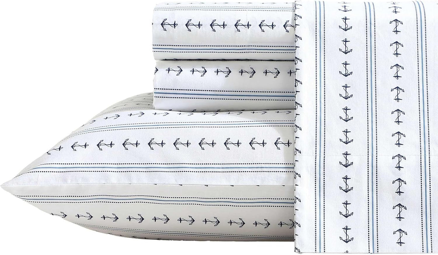 Nautica Cotton Percale Bedding Set with Matching Pillowcases