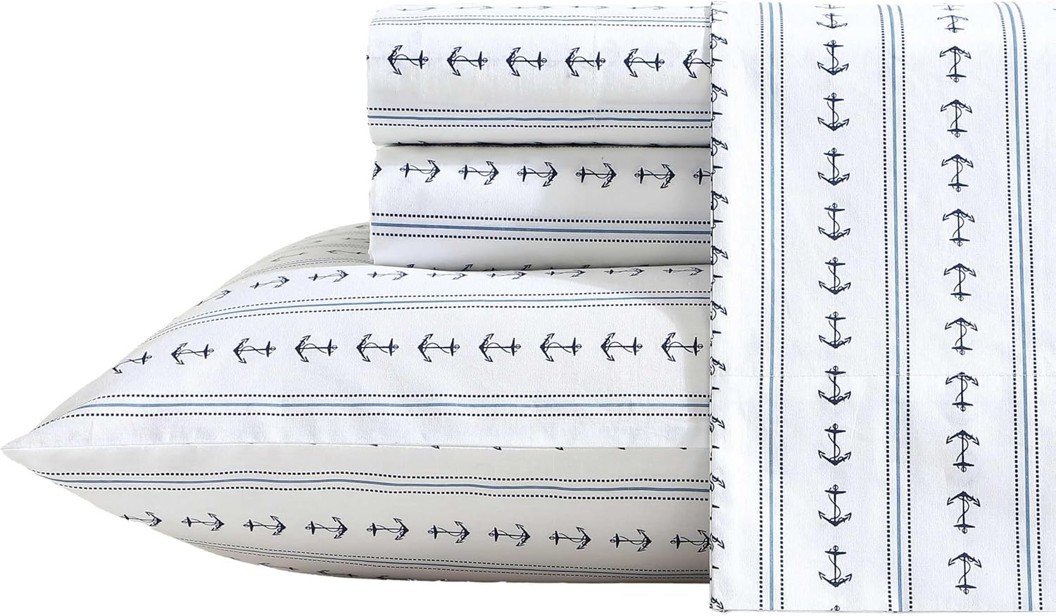 Nautica Cotton Percale Bedding Set with Matching Pillowcases