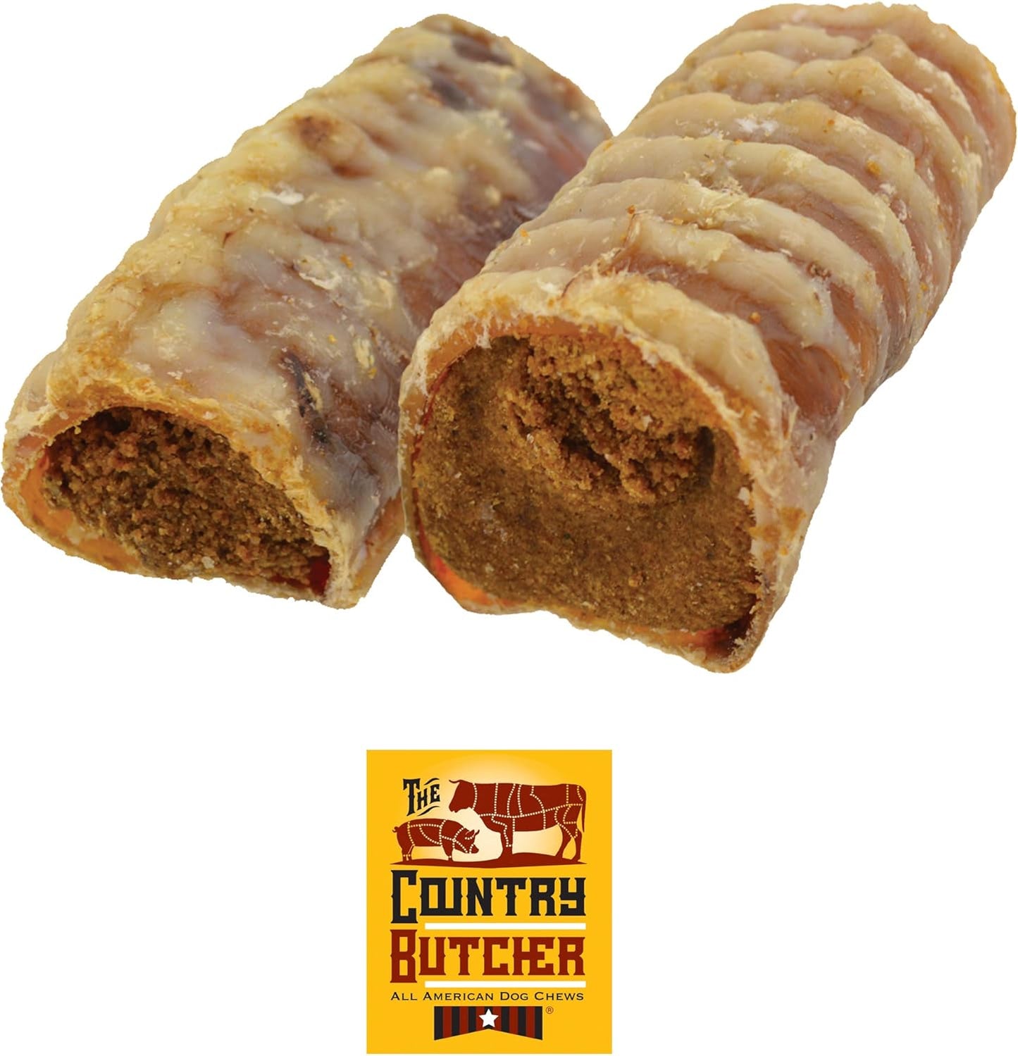 Filled Beef Trachea Dog Treats for Joint Health, 10 Count