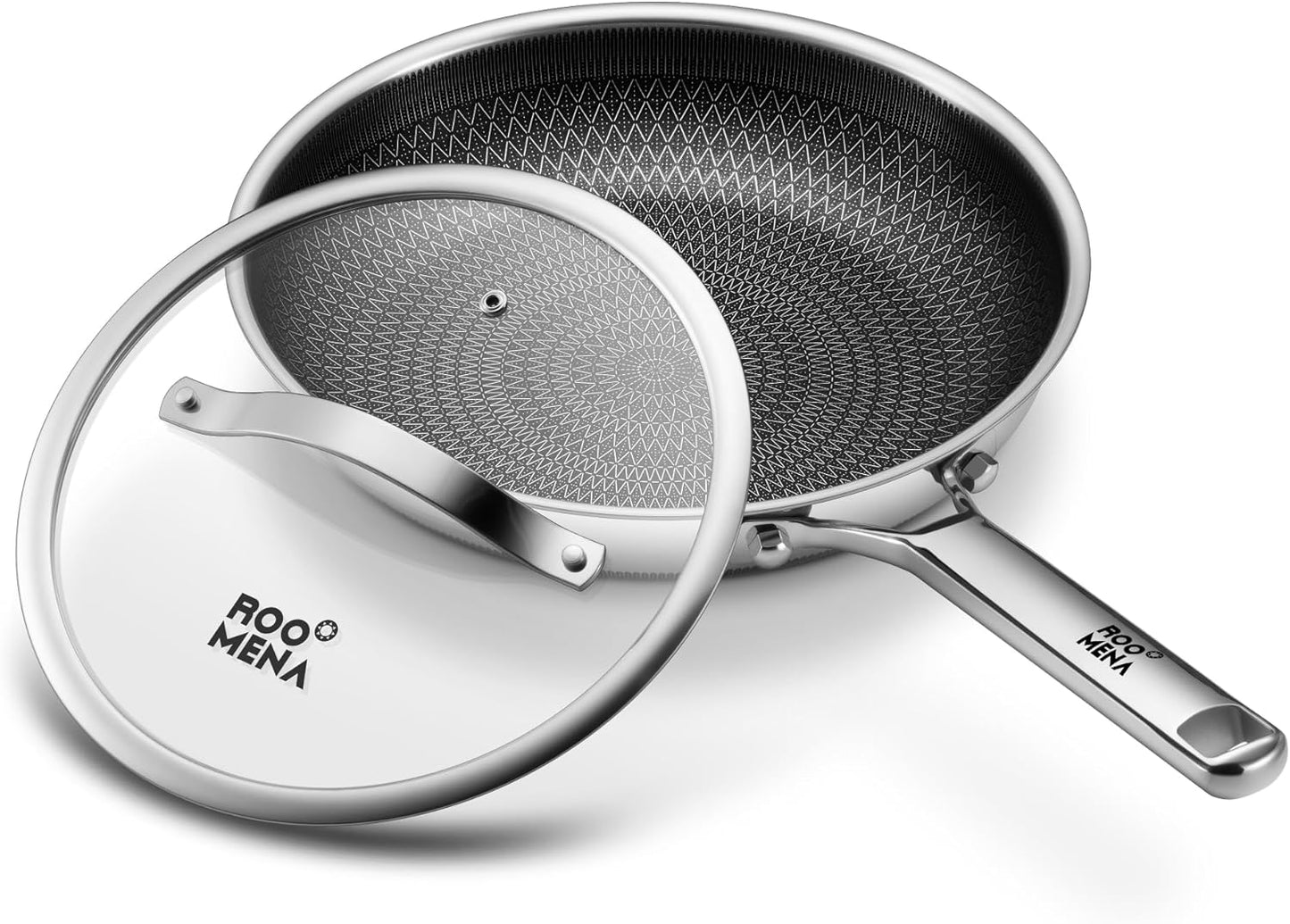 Non Stick Frying Pans Hybrid Ceramic 12 Inch Skillet for All Stovetops