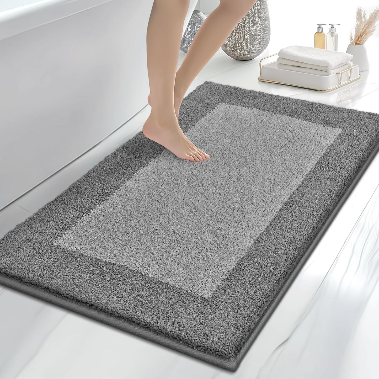Non-Slip Extra Soft Absorbent Bath Rugs for Bathroom Floors