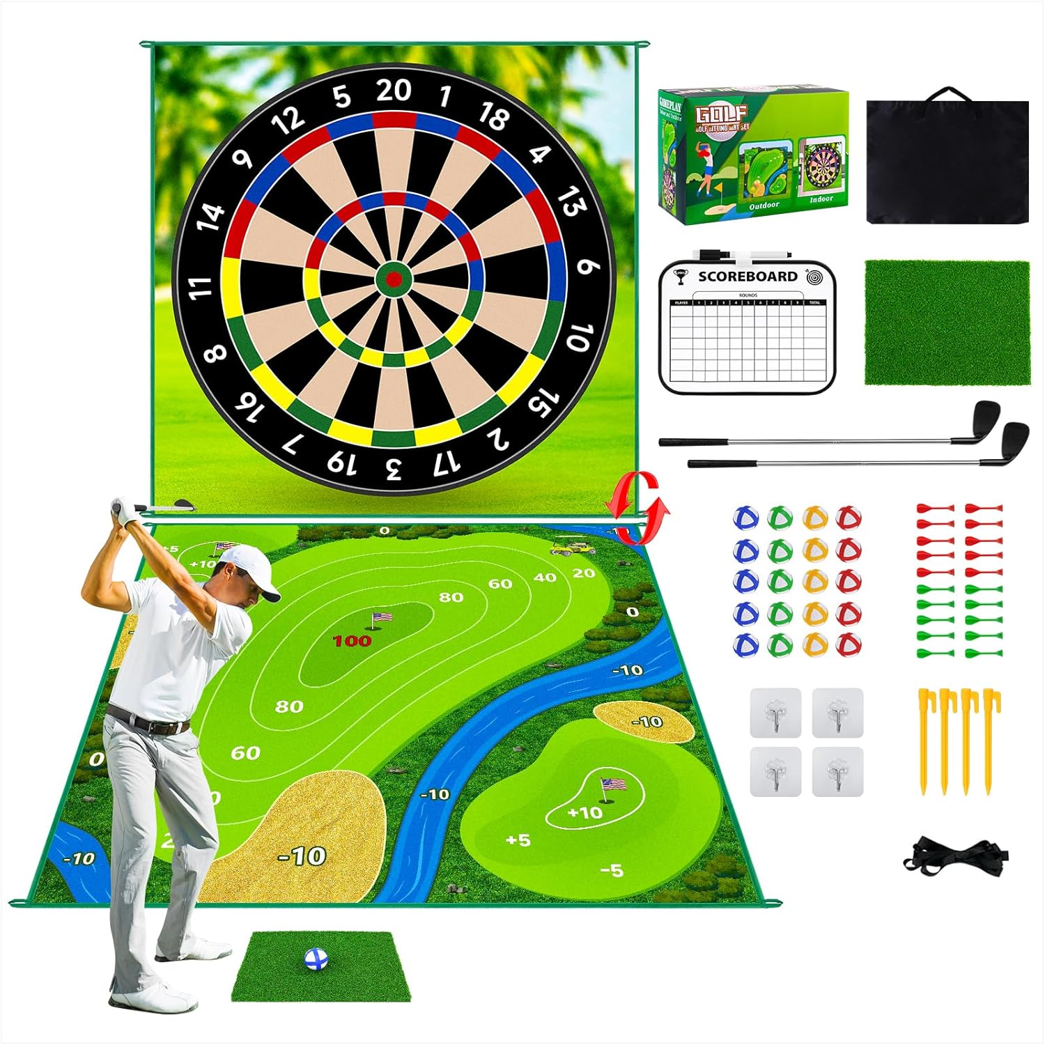 Pro Golf Chipping Game Kit with Accessories
