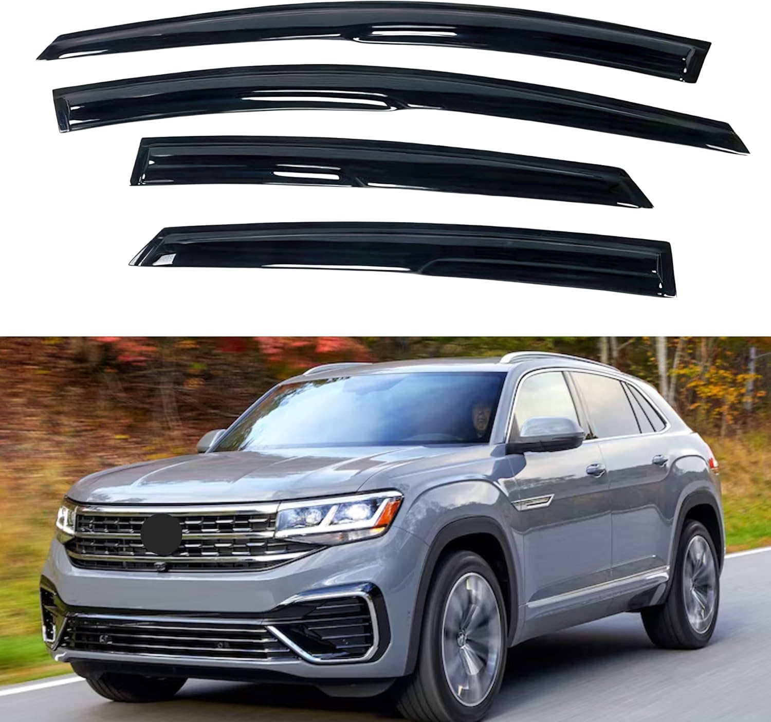 IG Window Visor for Volkswagen Atlas 2018-2024 - Durable Rain Guard