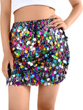 Sequin Mini Skirt for Women - Sparkly Stretchy Bodycon Party Skirt