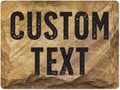 Custom Sign 18x24 in Stone - Custom Street Sign with 11 Font Colors