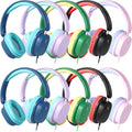Kids Headphones 10-Pack for K-12 School - Foldable Wired Headset
