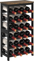 6 Tier Bamboo Wine Rack Freestanding Floor - 24 Bottle Display