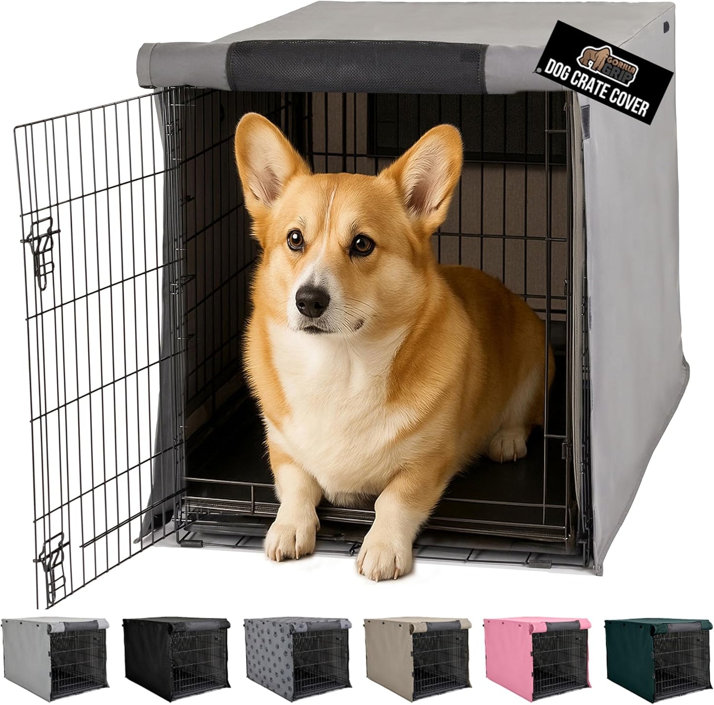 GORILLA GRIP Dog Crate Covers for 30 in Wire Kennels and Crates