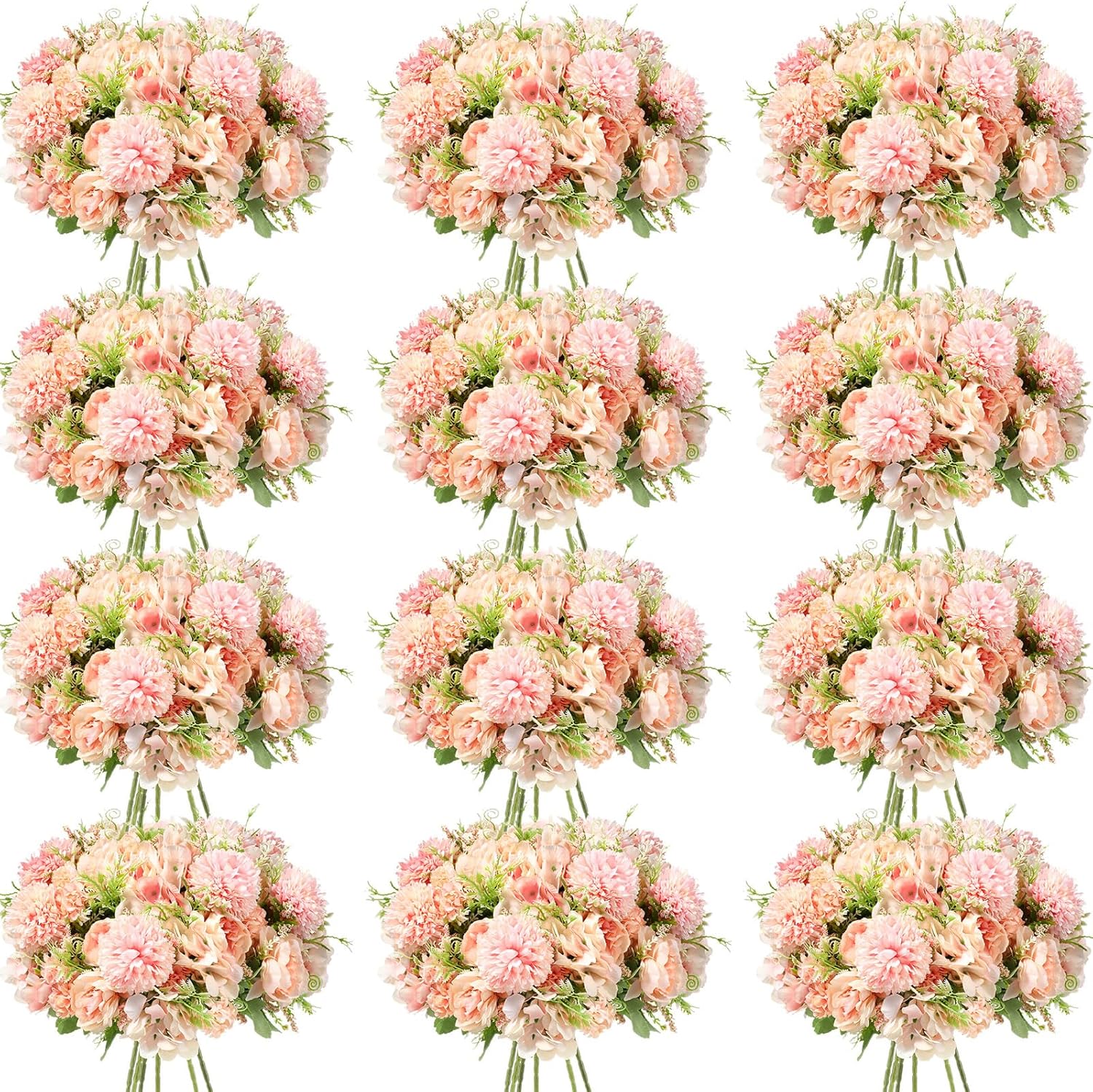Artificial Peonies Silk Flowers Bouquet for Wedding Decor