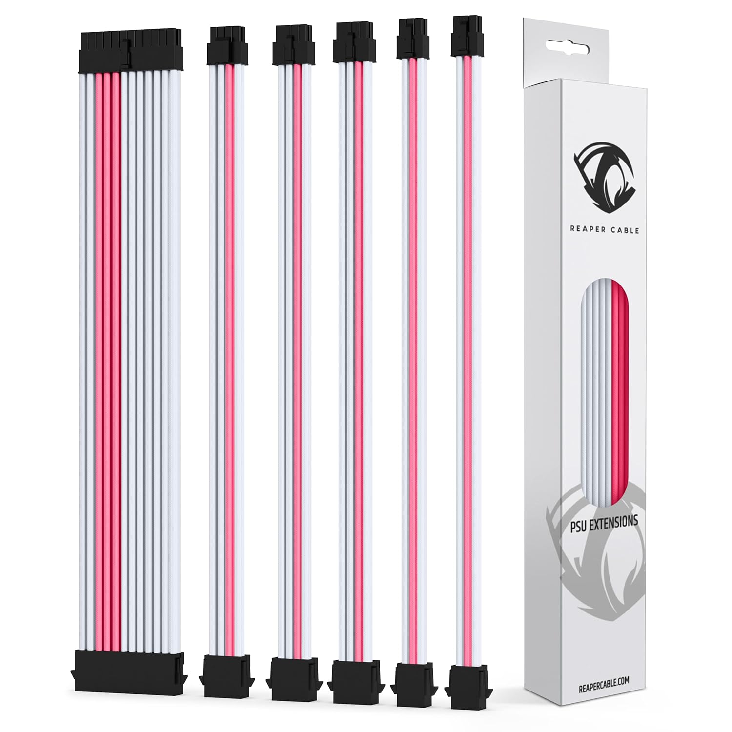 Reaper Cable Sleeved PSU Extension Set - Stylish Power Supply Cables