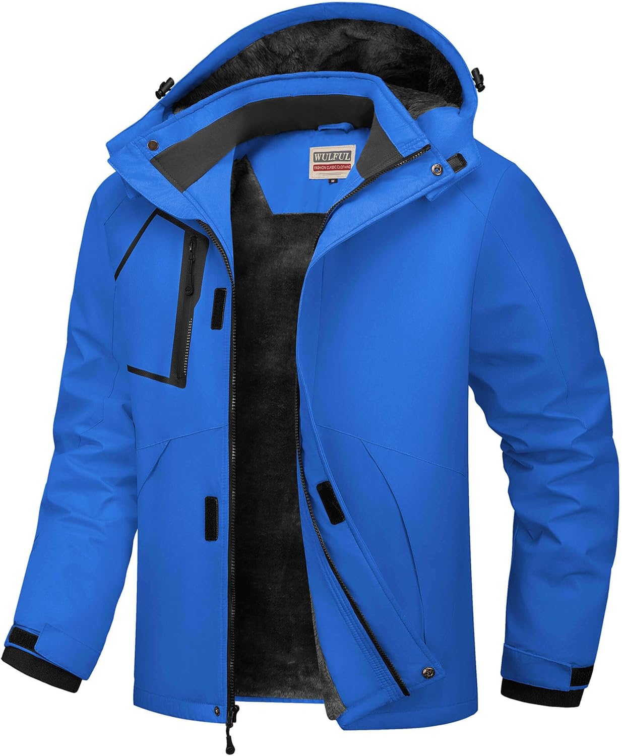 WULFUL Men's Waterproof Ski Jacket for Cold Winter Sports