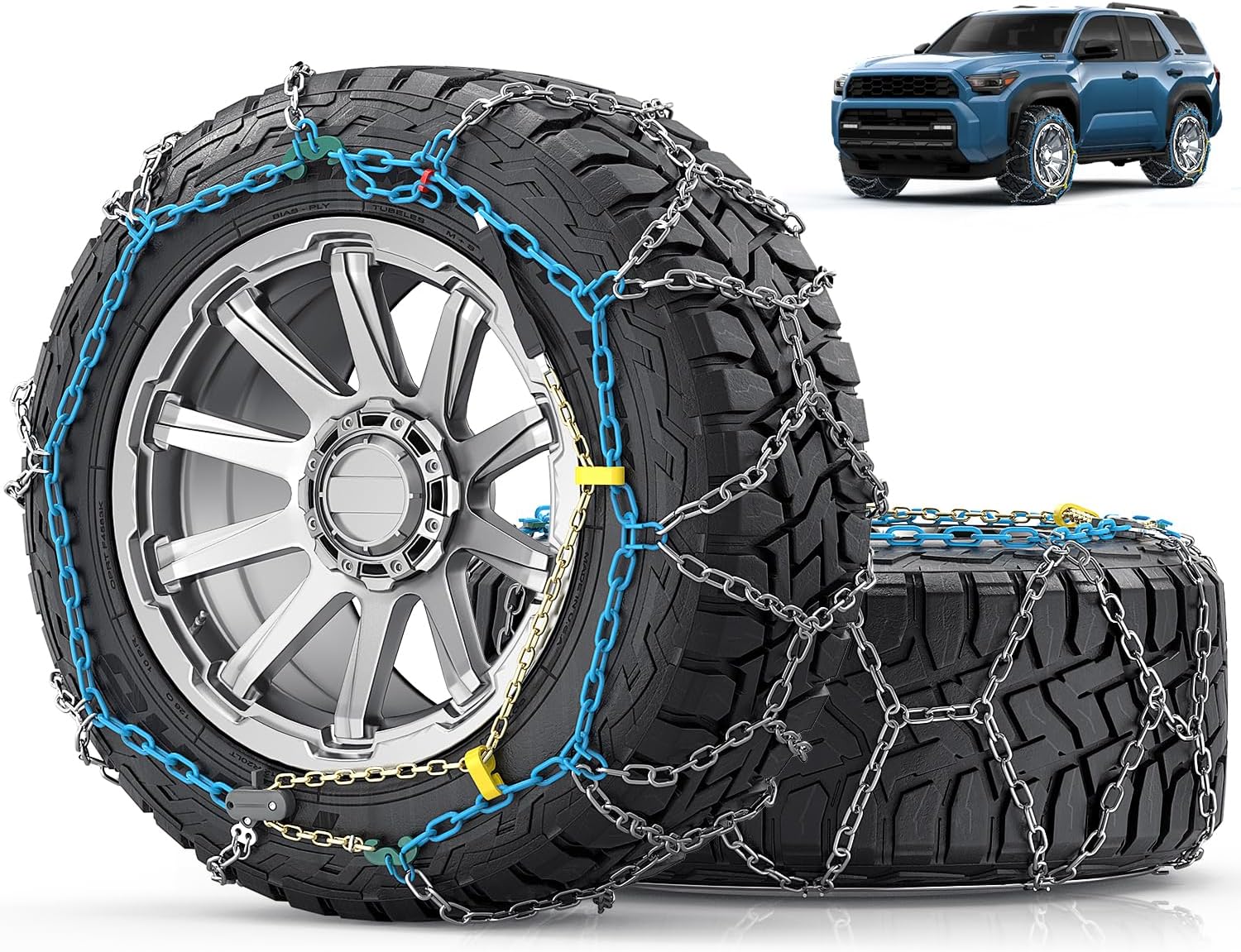 FENCARCIO Snow-Chains Easy Install Tire-Chains for SUVs