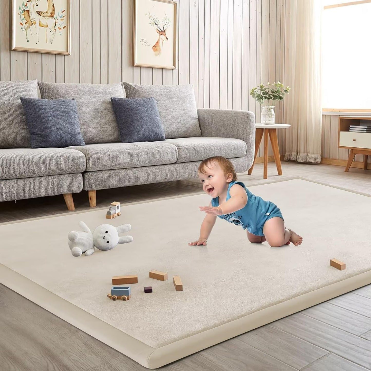Baby Play Mat for Floor Tummy Time Rug - Safe & Comfy Design