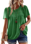 Stylish Women's Short Sleeve Chiffon Blouses for Summer Days