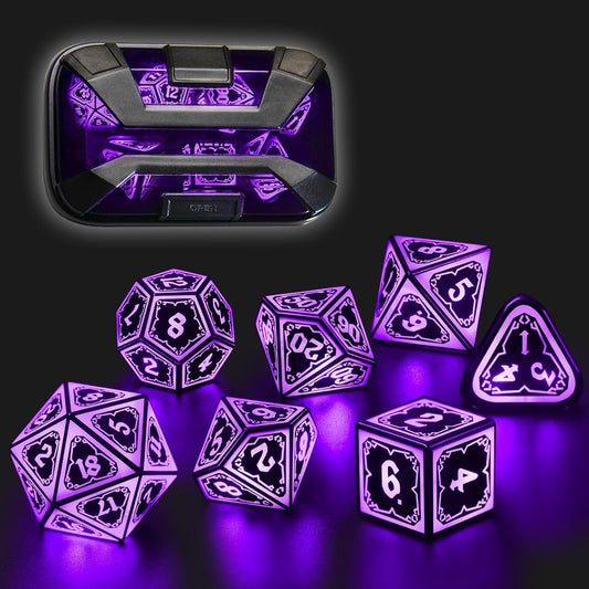 Light Up DND Dice Set Rechargeable for Tabletop RPG Adventures