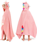 Unicorn Hooded Towel for Kids 100% Cotton Soft Absorbent - Large Size