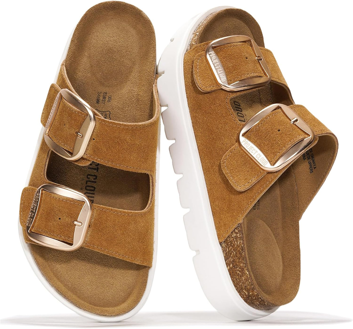 Project Cloud Genuine Leather Platform Sandals for Women Footwear