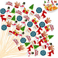 Christmas Party Decor Bamboo Food Picks - 300 Pcs