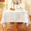 Chassic Vintage Farmhouse Damask Floral Table Cloth 60 x 120 in