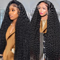 Deep Wave Lace Front Wig Human Hair 13x4 Hd Deep Curly - Natural Look