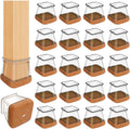 20 Pcs Chair Leg Floor Protectors for Hardwood Floors - Quiet, Stretch