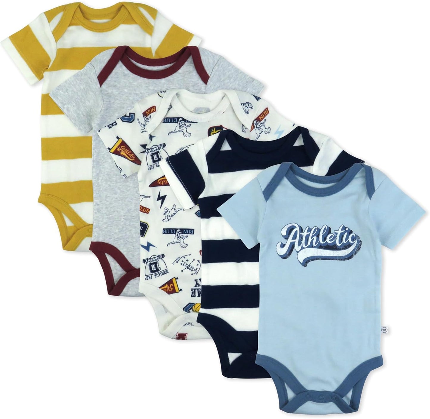 Organic Cotton Baby Boys Bodysuits 5-Pack for Comfort and Style