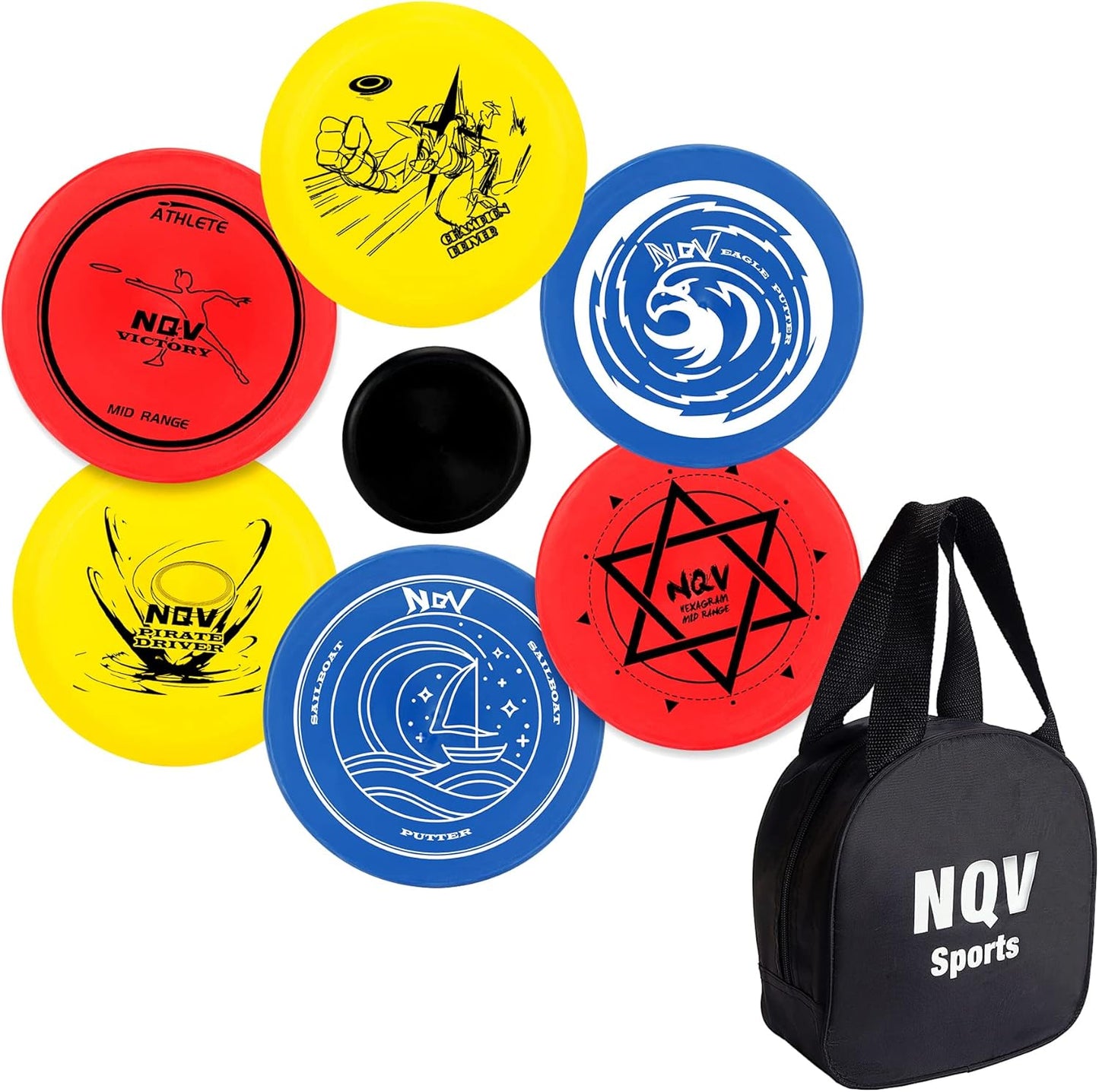 NQV Disc Golf Set - 6 Pack for Ultimate Throws