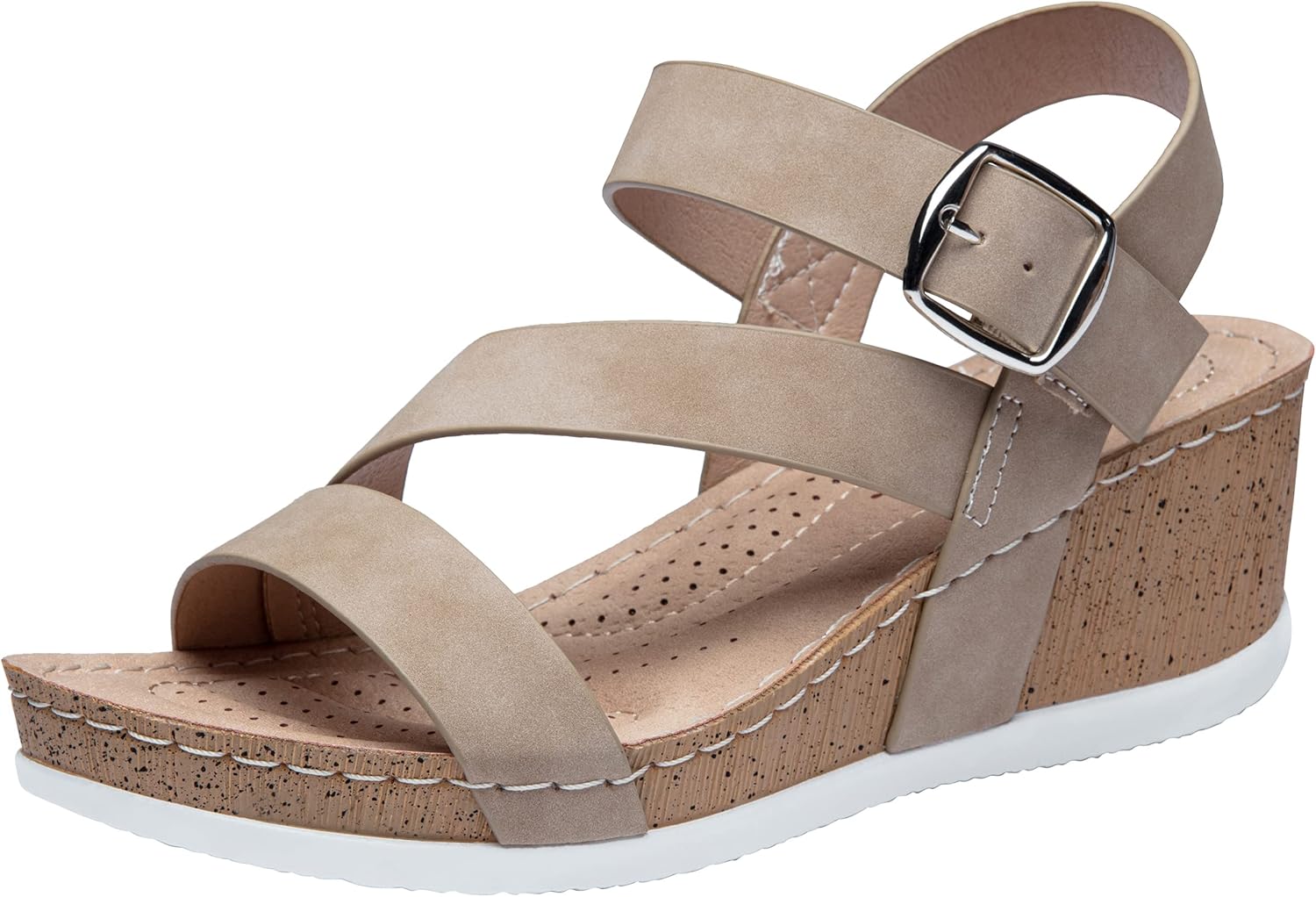 Jeossy Women's Platform Wedge Sandals for Comfortable Summer Wear
