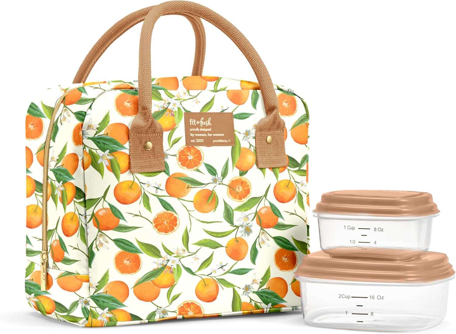 Fit & Fresh Bloomington Lunch Bag - Insulated Large Lunch Box