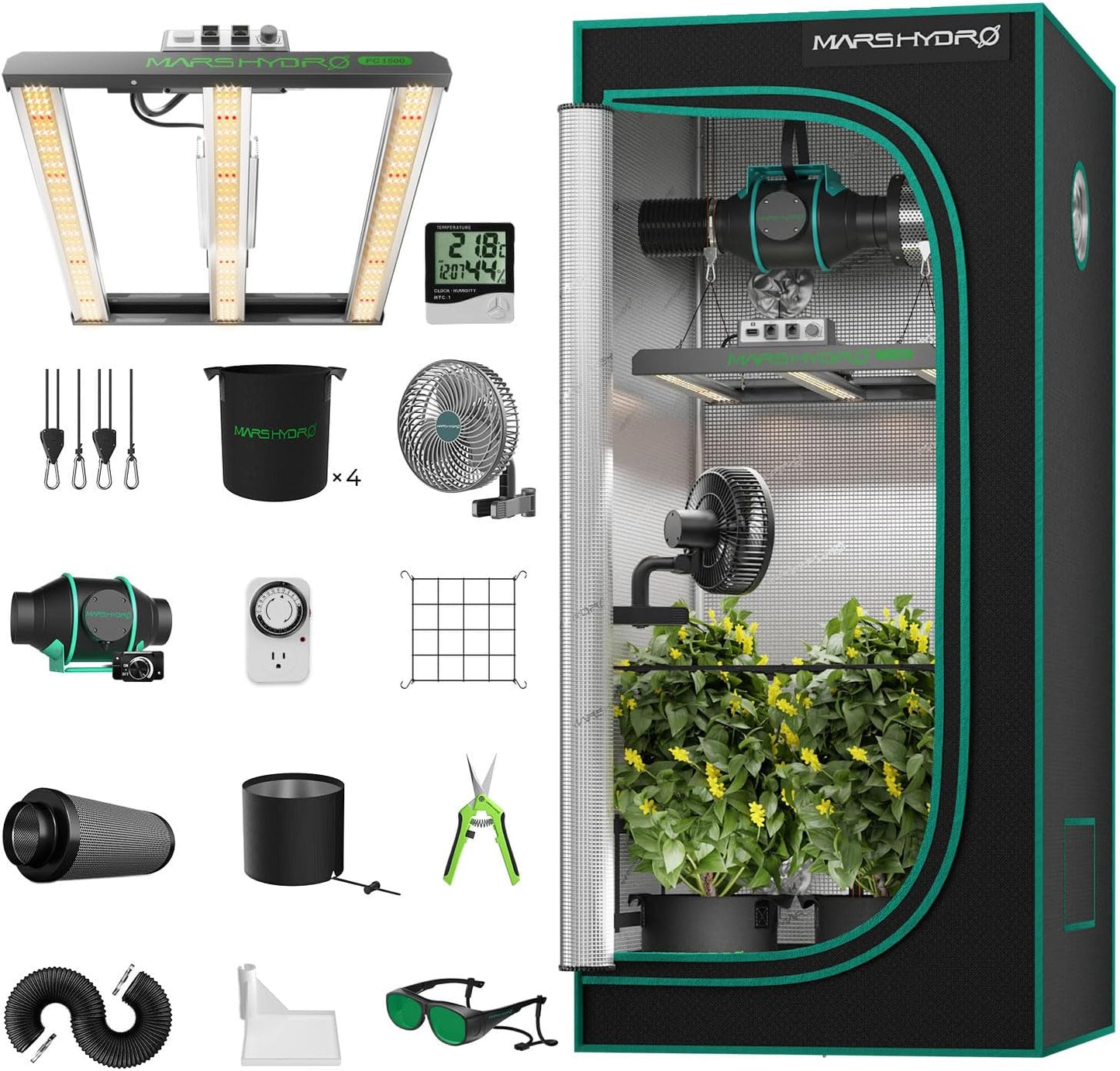 Smart Grow Tent Kit with Samsung LM301H Light
