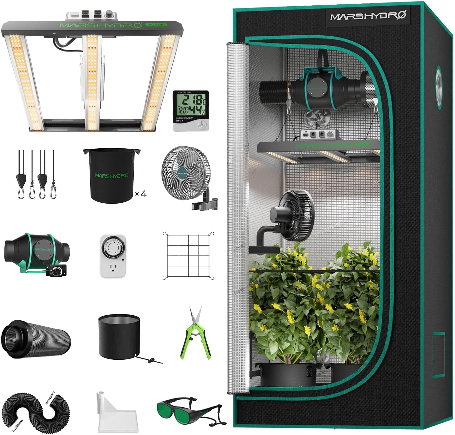 Smart Grow Tent Kit with Samsung LM301H Light