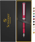 Scriveiner Luxury EDC Fountain Pen (Medium) - Matt Red Pocket EDC