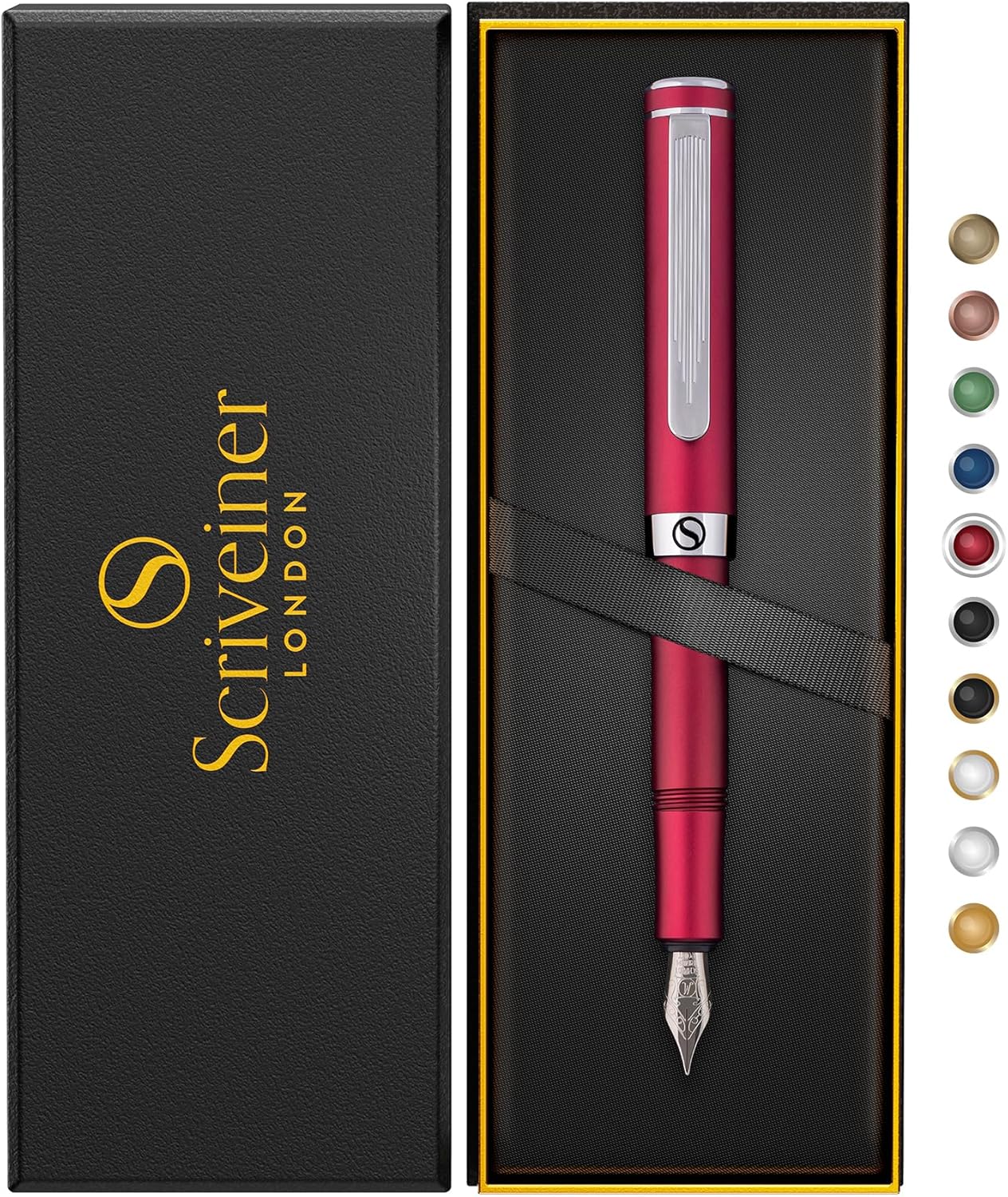Luxury EDC Fountain Pen with Chrome Finish for Elegant Writing