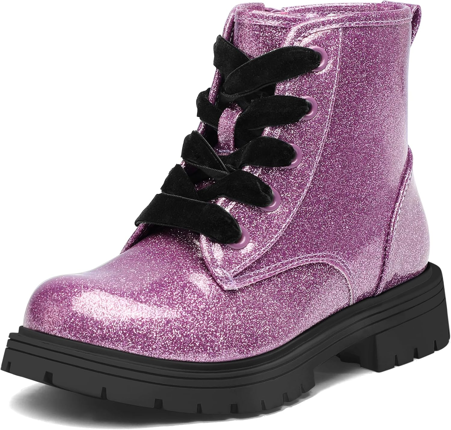 K KomForme Girls Glitter Ankle Boots for Stylish Kids