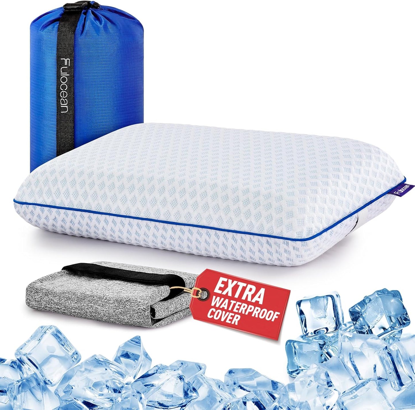 Portable Cooling Memory Foam Travel Pillow
