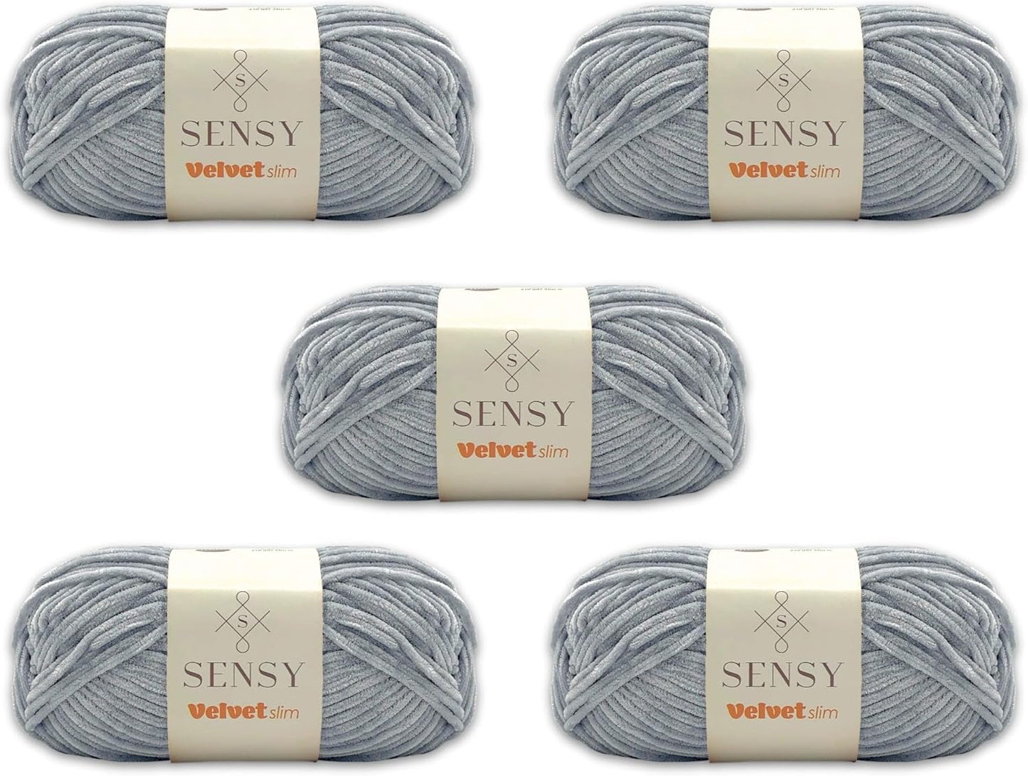 Sensy Velvet Slim Yarn for Crocheting Baby Blankets and More