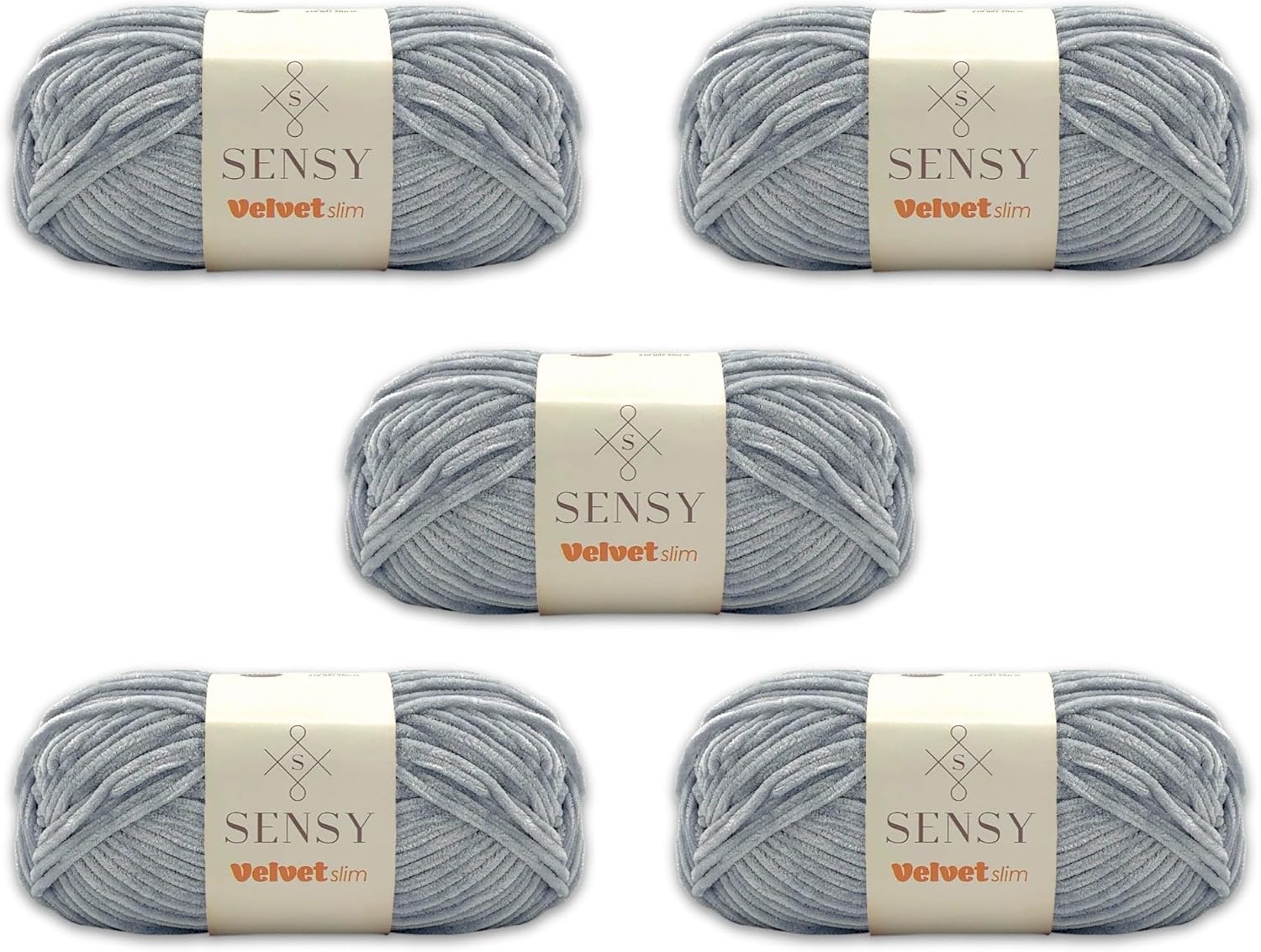 Sensy Velvet Slim Yarn for Crocheting Baby Blankets and More