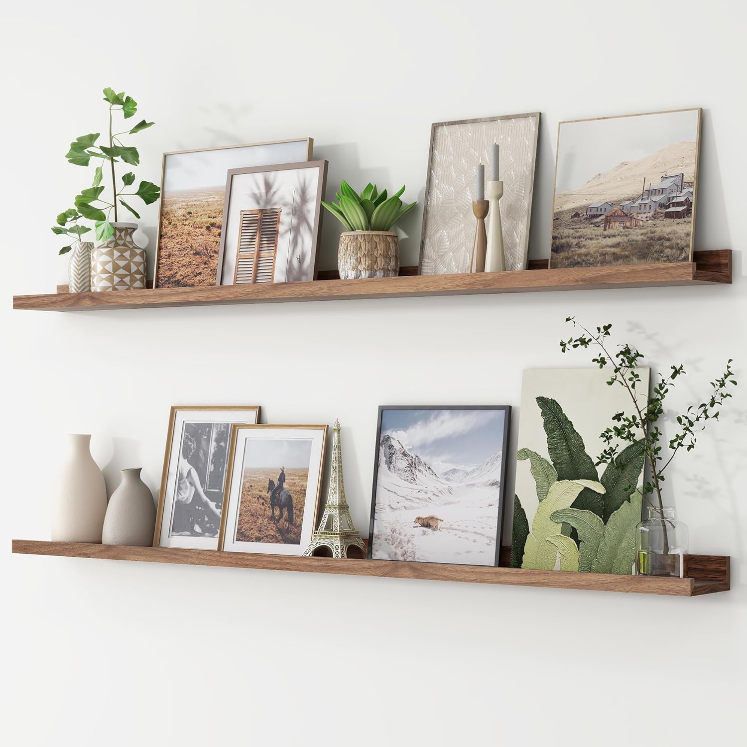 Picture Ledge Shelf Set of 2 for Kids Bookshelf and Decor