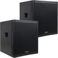 METIS Series Pair of 2400W 18ft Powered PA/DJ Subwoofers - Punchy Bass